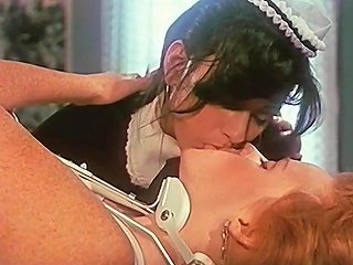 VintageTube - Sexy Young French Maid Kisses With Lesbian...